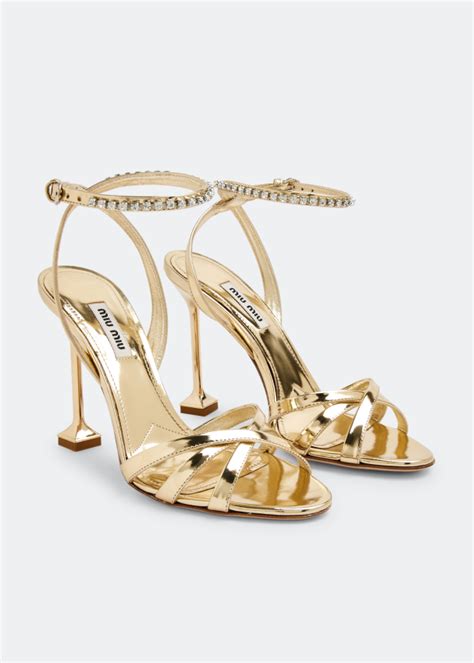 miu miu gold courts|Miu Miu Gold Leather Pumps .